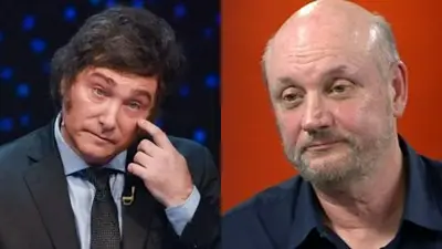 A la izquierda, Javier Milei; a la derecha, Juan José Campanella. A la izquierda, Javier Milei; a la derecha, Juan José Campanella.