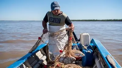 Pescadores santafesinos protestan contra la suspensión del acopio de pescado para exportación: "Que se revierta" Pescadores santafesinos protestan contra la suspensión del acopio de pescado para exportación: "Que se revierta"