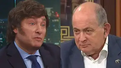 A la izquierda, Javier Milei; a la derecha, Chiche Gelblung. A la izquierda, Javier Milei; a la derecha, Chiche Gelblung.