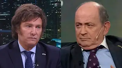 A la izquierda, Javier Milei; a la derecha, Chiche Gelblung. A la izquierda, Javier Milei; a la derecha, Chiche Gelblung.