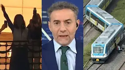 A la izquierda, Cristina en el balcón de su casa; en el medio, Luis Majul; a la derecha, el descarrilamiento de un tren de la línea Sarmiento este martes. A la izquierda, Cristina en el balcón de su casa; en el medio, Luis Majul; a la derecha, el descarrilamiento de un tren de la línea Sarmiento este martes.