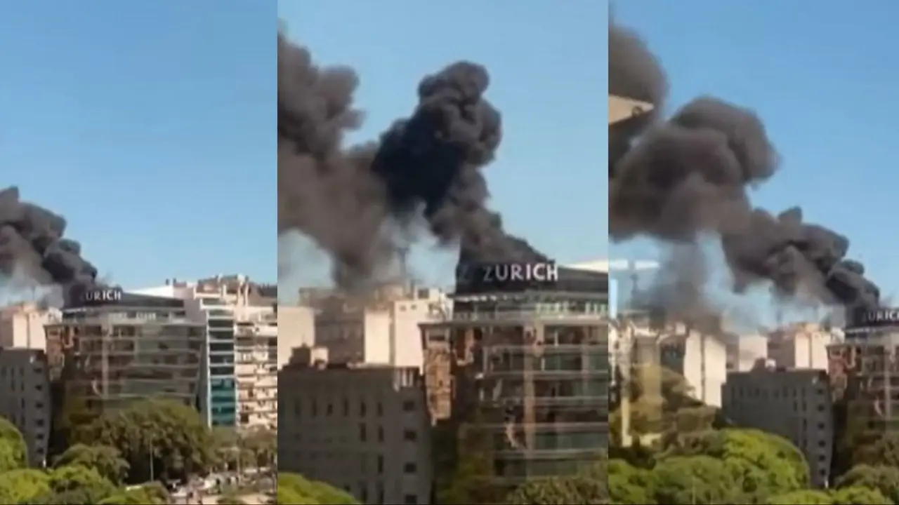 Descomunal incendio en el centro: evacuaron de urgencia a 200 personas