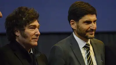 Javier Milei y Maximiliano Pullaro Javier Milei y Maximiliano Pullaro