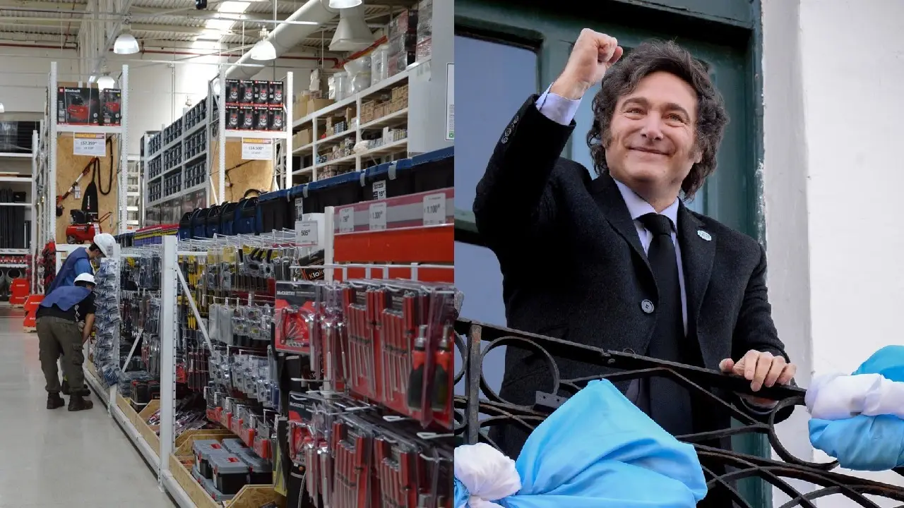 Supermercado y Javier Milei