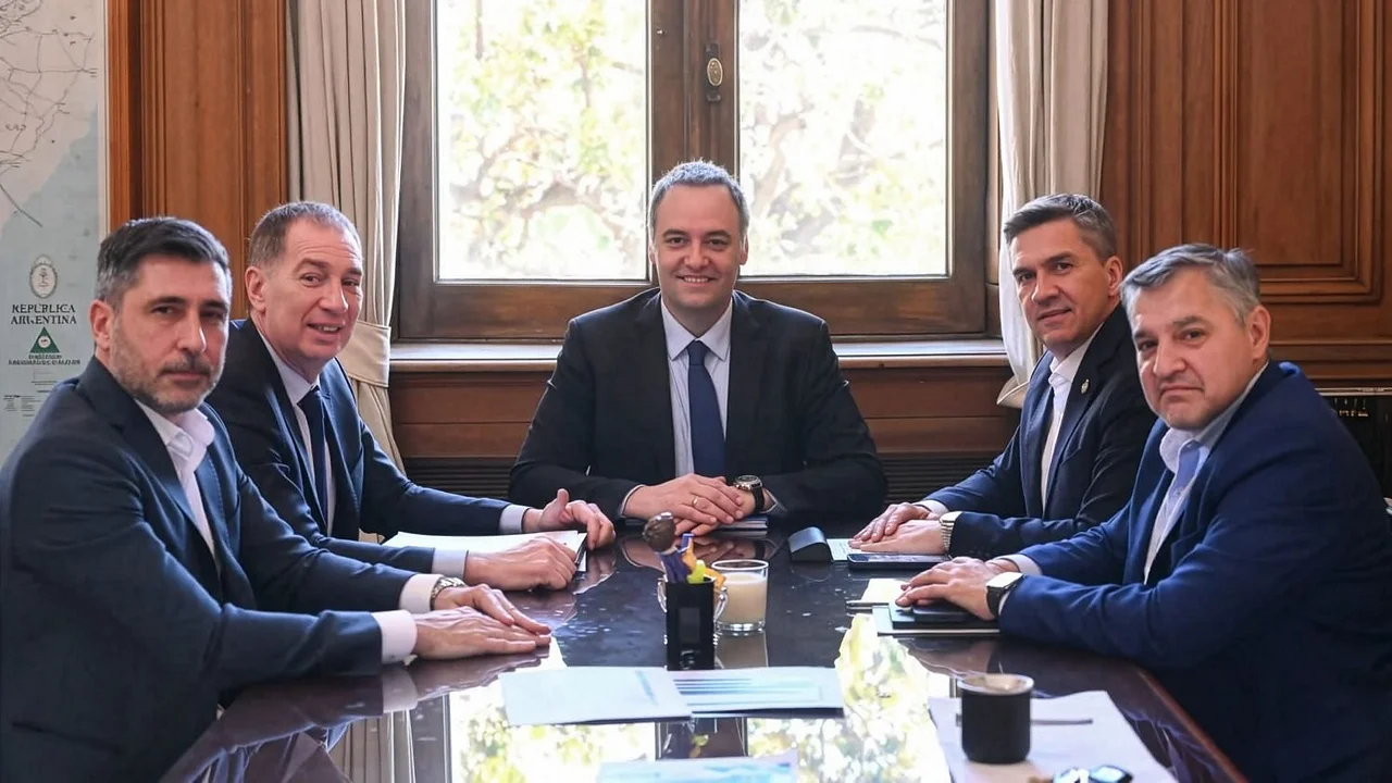 Los gobernadores Zdero y Weretilneck se reunieron con Adorni y Santilli en la Rosada