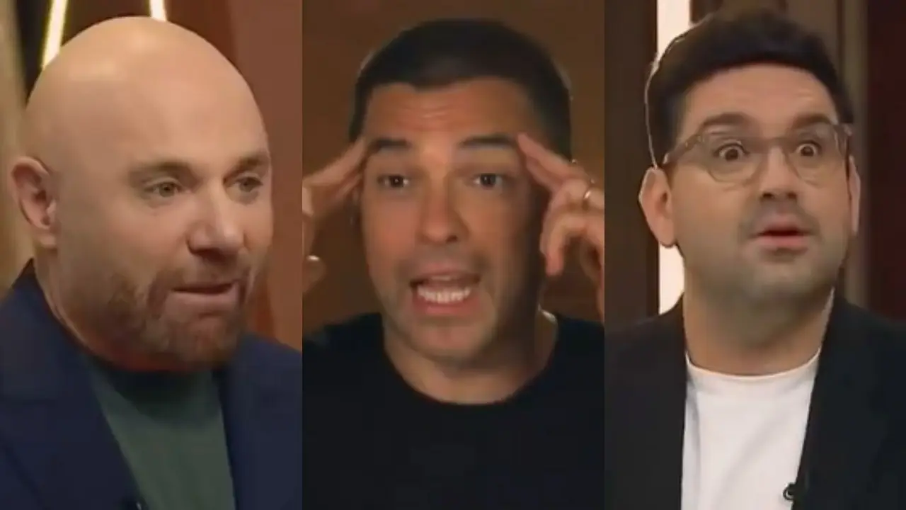 Germán Martitegui, El Chino Leunis y Damián Betular, de izquierda a derecha.