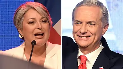 Jeanette Jara y José Antonio Kast. Jeanette Jara y José Antonio Kast.