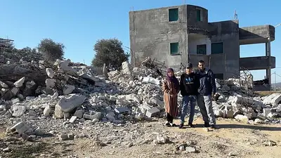 Restos de un campo de refugiados en Cisjordania Restos de un campo de refugiados en Cisjordania