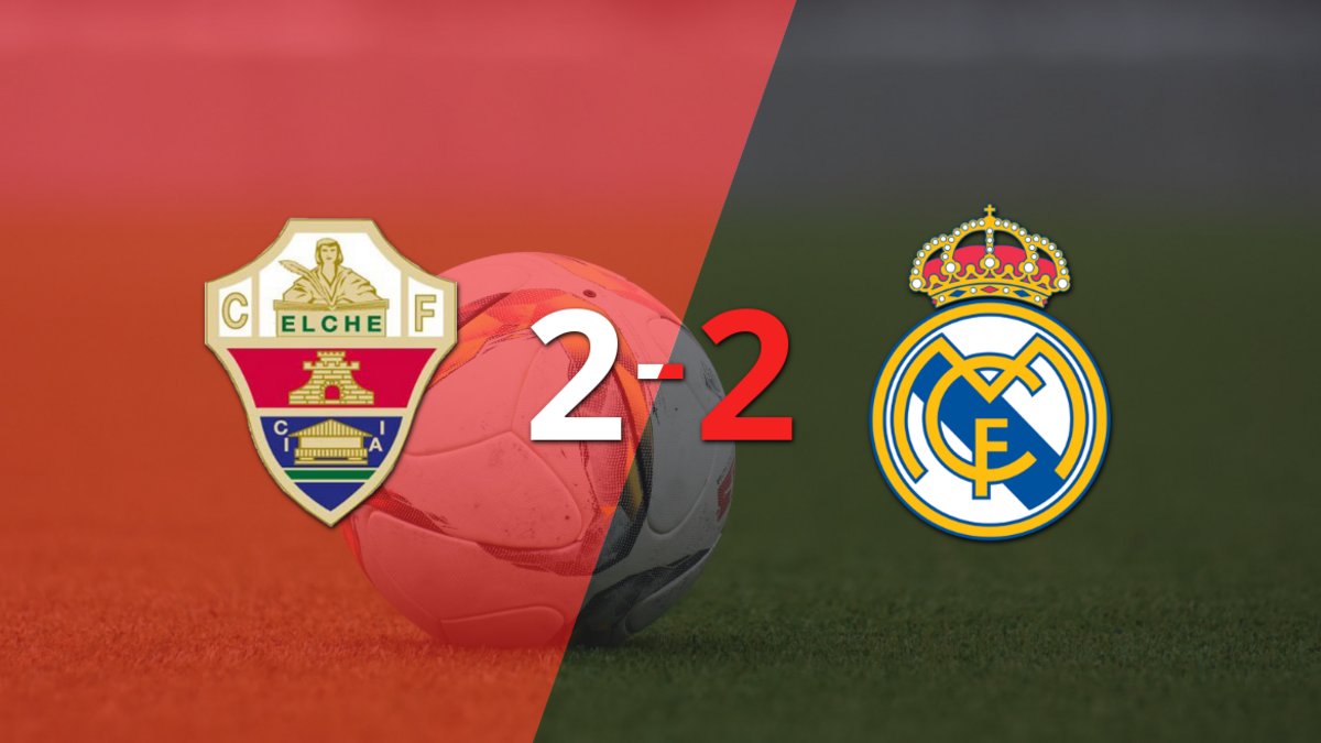 Real Madrid rescató un empate agónico frente a Elche | El Destape