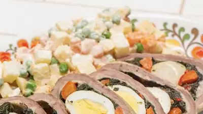 Matambre con ensalada rusa Matambre con ensalada rusa