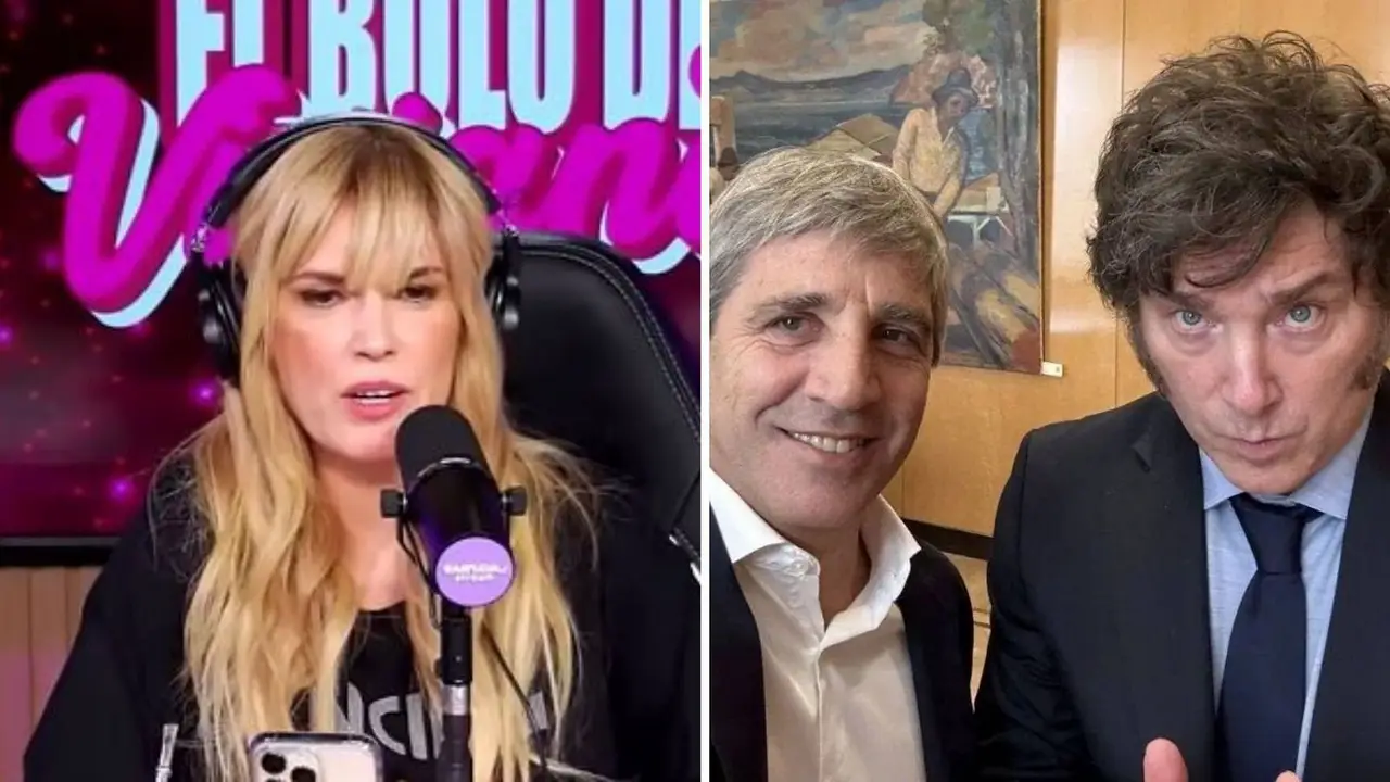 Viviana Canosa, Javier Milei y Luis Caputo