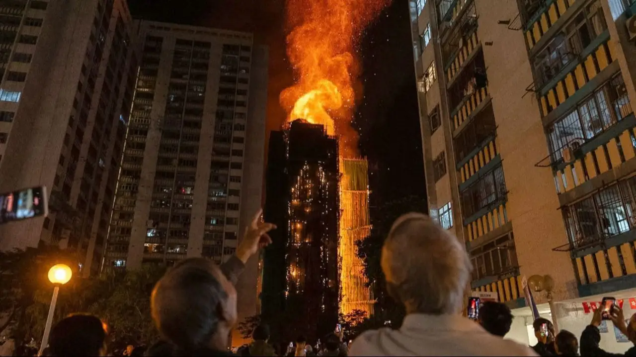 Incendio en Hong Kong