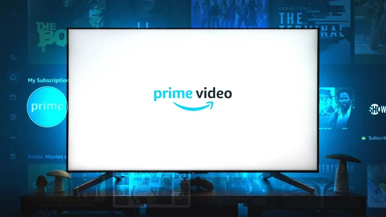 Televisor con logo de Prime Video