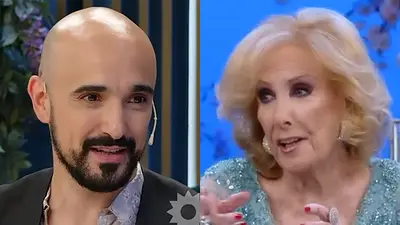 A la izquierda, Abel Pintos; a la derecha, Mirtha Legrand. A la izquierda, Abel Pintos; a la derecha, Mirtha Legrand.