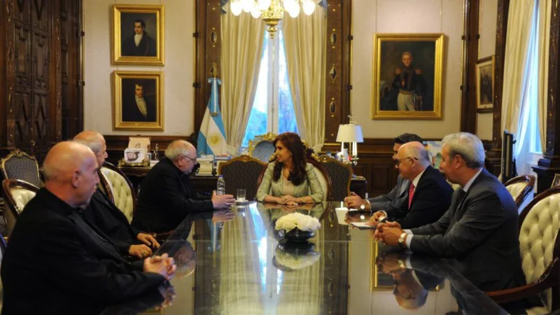 Cristina recibió a la Conferencia Episcopal en la Rosada