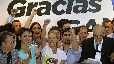 Resonante triunfo opositor en las elecciones de Venezuela Resonante triunfo opositor en las elecciones de Venezuela