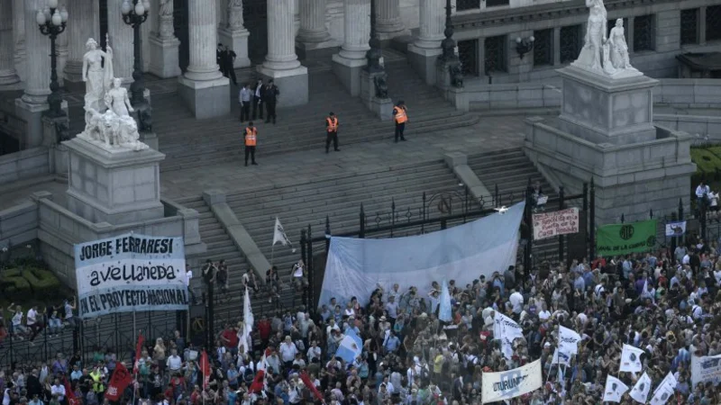 Ley de Medios: la plaza en imágenes
