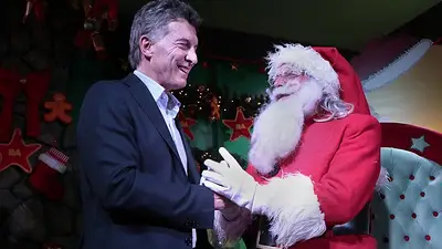 Regalo de Navidad para Macri en la Bolsa de Buenos Aires Regalo de Navidad para Macri en la Bolsa de Buenos Aires