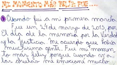 La emotiva carta de una nena que hizo llorar a las Abuelas de Plaza de Mayo La emotiva carta de una nena que hizo llorar a las Abuelas de Plaza de Mayo