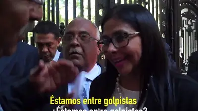 Revelan el video de la escandalosa entrada de Venezuela a la Cancillería argentina Revelan el video de la escandalosa entrada de Venezuela a la Cancillería argentina