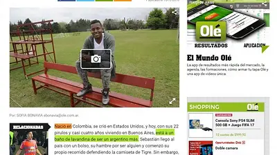 La vergonzosa nota racista de un medio de Clarín sobre un futbolista La vergonzosa nota racista de un medio de Clarín sobre un futbolista
