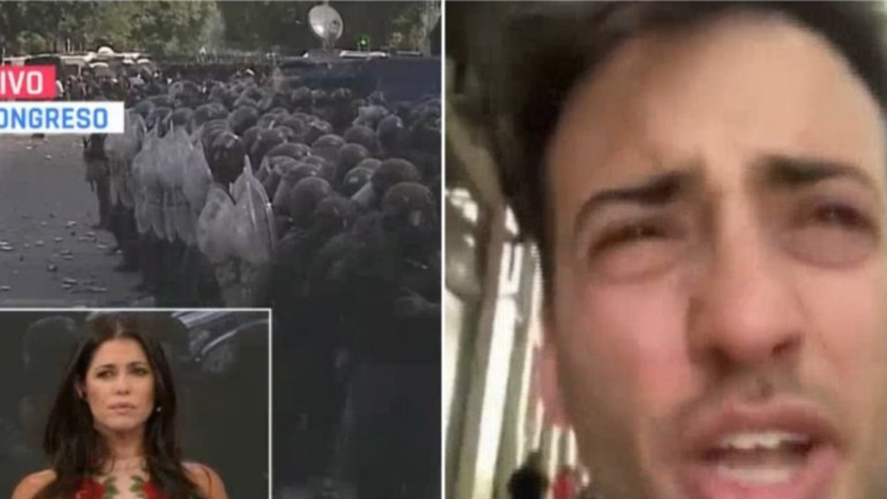 Le dispararon con balas de goma en vivo al movilero de Pamela David