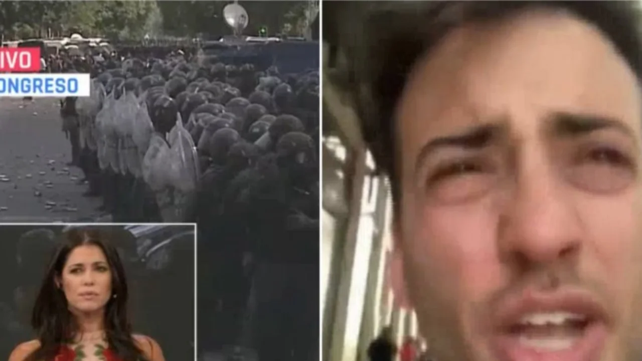 Le dispararon con balas de goma en vivo al movilero de Pamela David