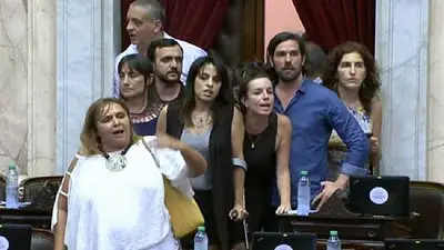 La diputada que se puso a cacerolear adentro del Congreso La diputada que se puso a cacerolear adentro del Congreso
