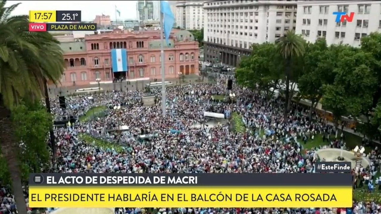 Aberrante mensaje de una mujer en el acto de despedida por Macri