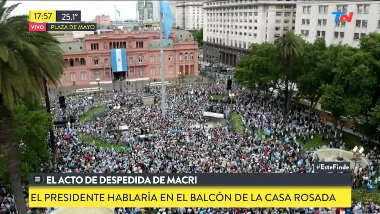 Aberrante mensaje de una mujer en el acto de despedida por Macri