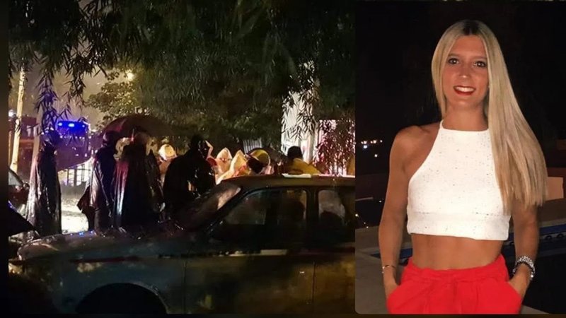 Intensa búsqueda de una joven que cayó con su auto a un arroyo en pleno temporal en Paraná