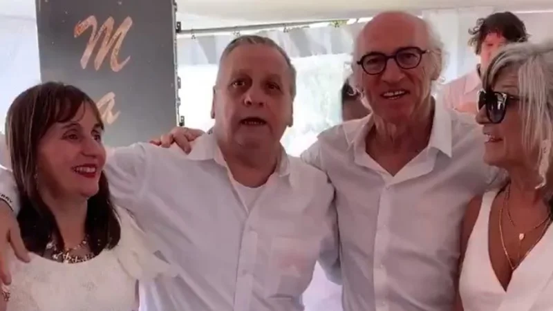 El dueño de Guaymallén fue al festejo de Bianchi y grabó un video con él