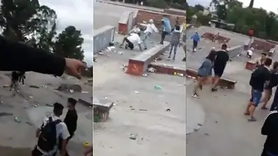 Video: salvaje golpiza a un joven en Berisso durante los festejos navideños Video: salvaje golpiza a un joven en Berisso durante los festejos navideños