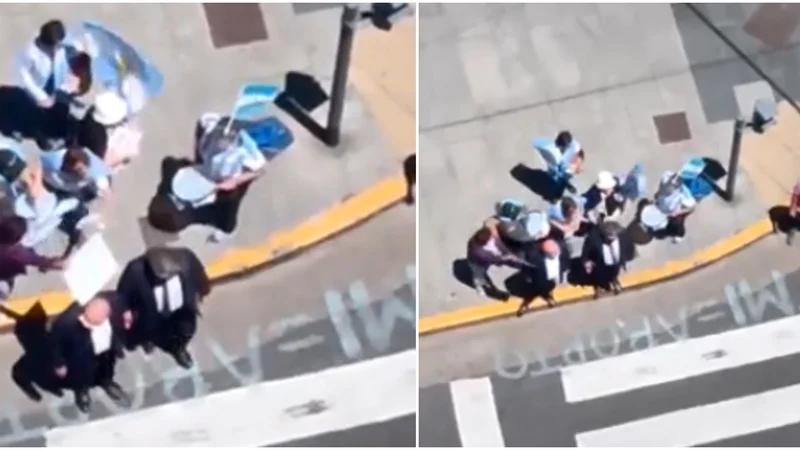 Manifestantes anti-derechos increparon a un diputado por la ley del aborto: "Tenían una tijera"