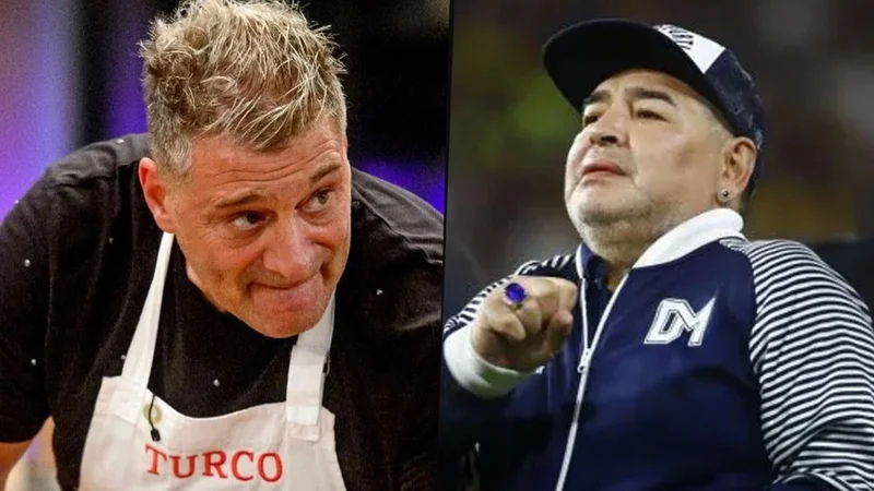 El Turco García y Diego Maradona