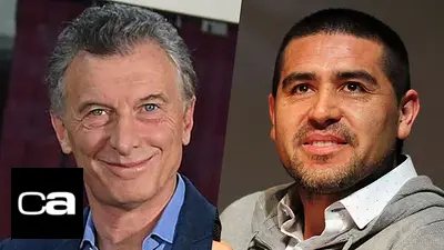 Mauricio Macri Juan Román Riquelme Boca Mauricio Macri Juan Román Riquelme Boca