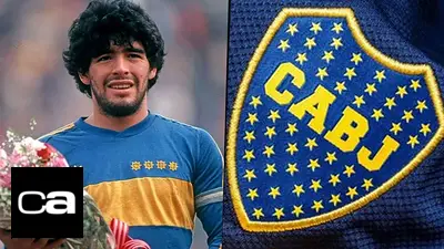 La foto del escudo de Boca en homenaje a Diego Maradona La foto del escudo de Boca en homenaje a Diego Maradona