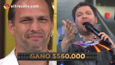 Un participante ganó medio millón de pesos y emocionó a Guido Kaczka