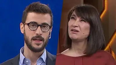 El palazo de Leuco a María Laura Santillán en Telenoche: "Beso grande" El palazo de Leuco a María Laura Santillán en Telenoche: "Beso grande"