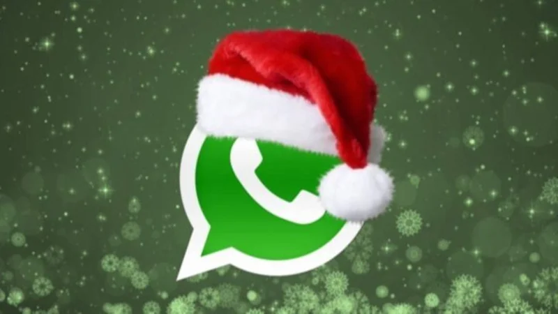 Cómo colocarle un gorro de navidad al logo de WhatsApp