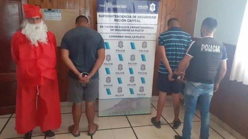 Papa Noel justiciero: metió preso a un golpeador 
