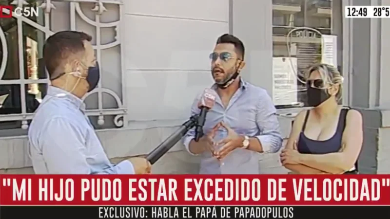 "Mi hijo pudo estar excedido de velocidad": el padre de Ricardo Papadopulos sobre el accidente en Flores