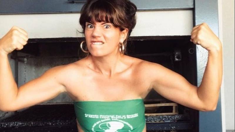 Aborto legal: el original baile de Griselda Siciliani para combatir la ansiedad 