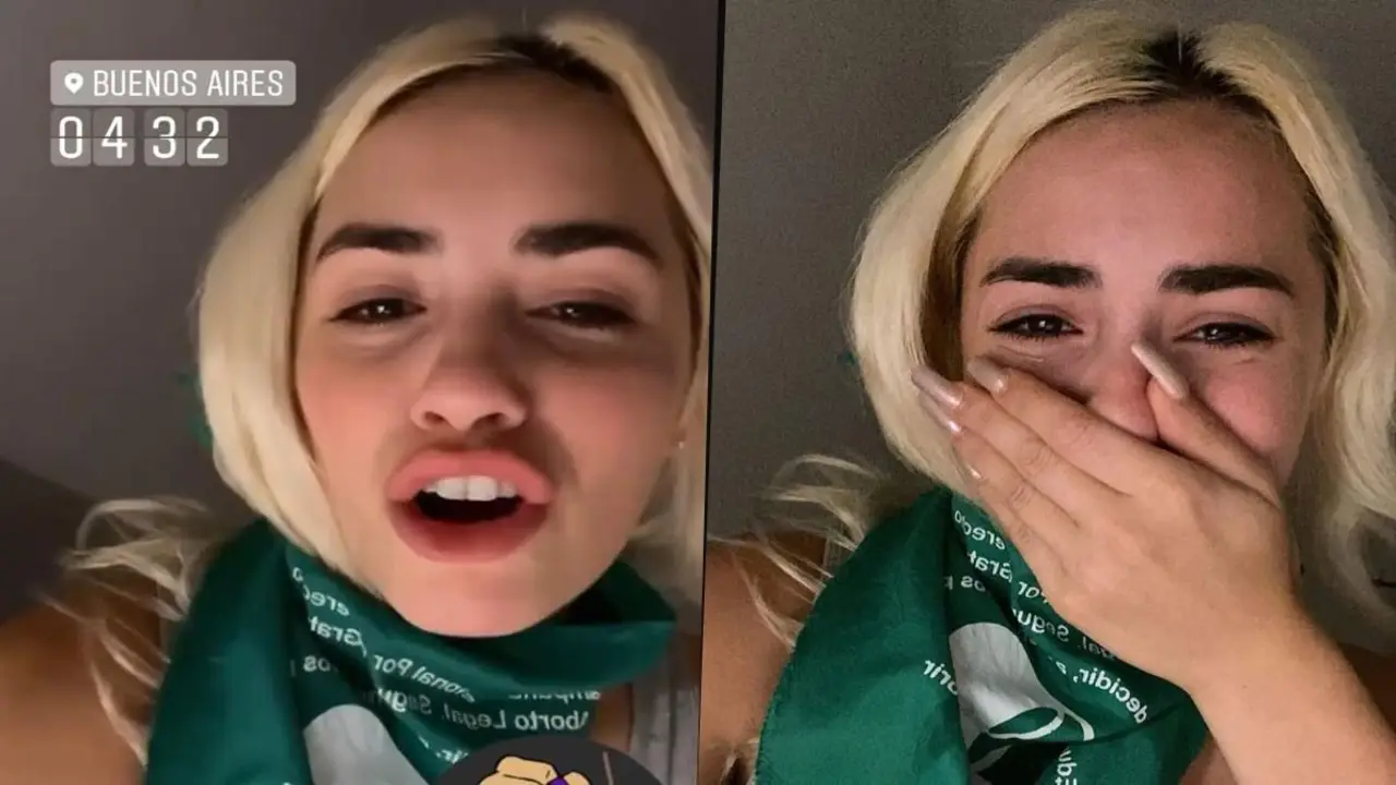 El llanto de Lali Espósito tras la legalización del aborto
