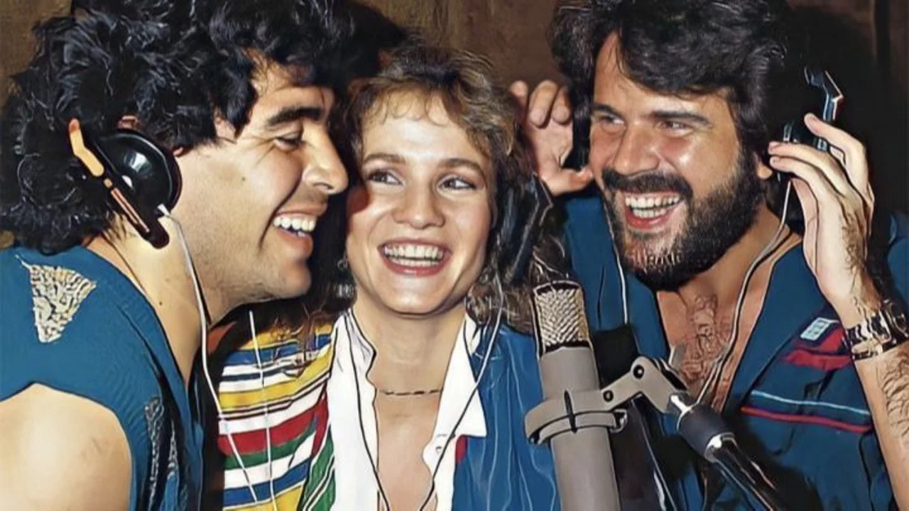 Diego Maradona, Lucía Galán y Joaquín Galán