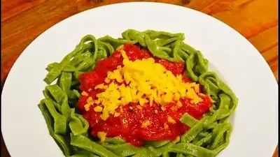 Fideos de espinaca Fideos de espinaca