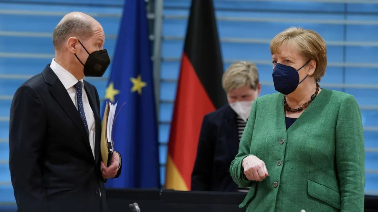 Angela Merkel y Olaf Scholz
