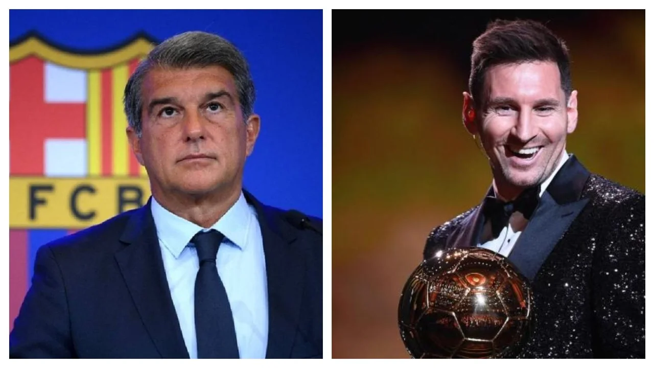 Joan Laporta Lionel Messi Barcelona