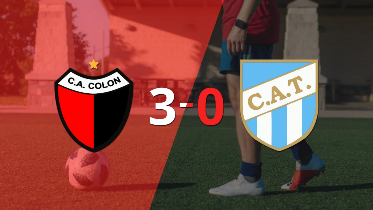 Colón golea 3-0 como local a Atlético Tucumán