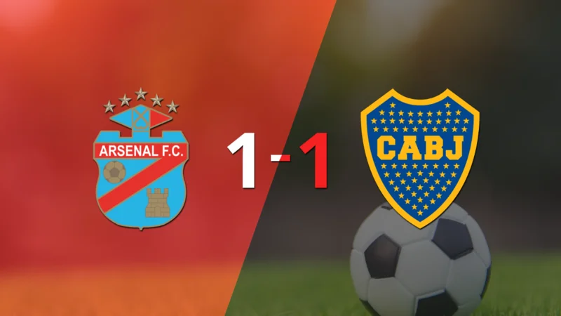 Empate a uno entre Arsenal y Boca Juniors
